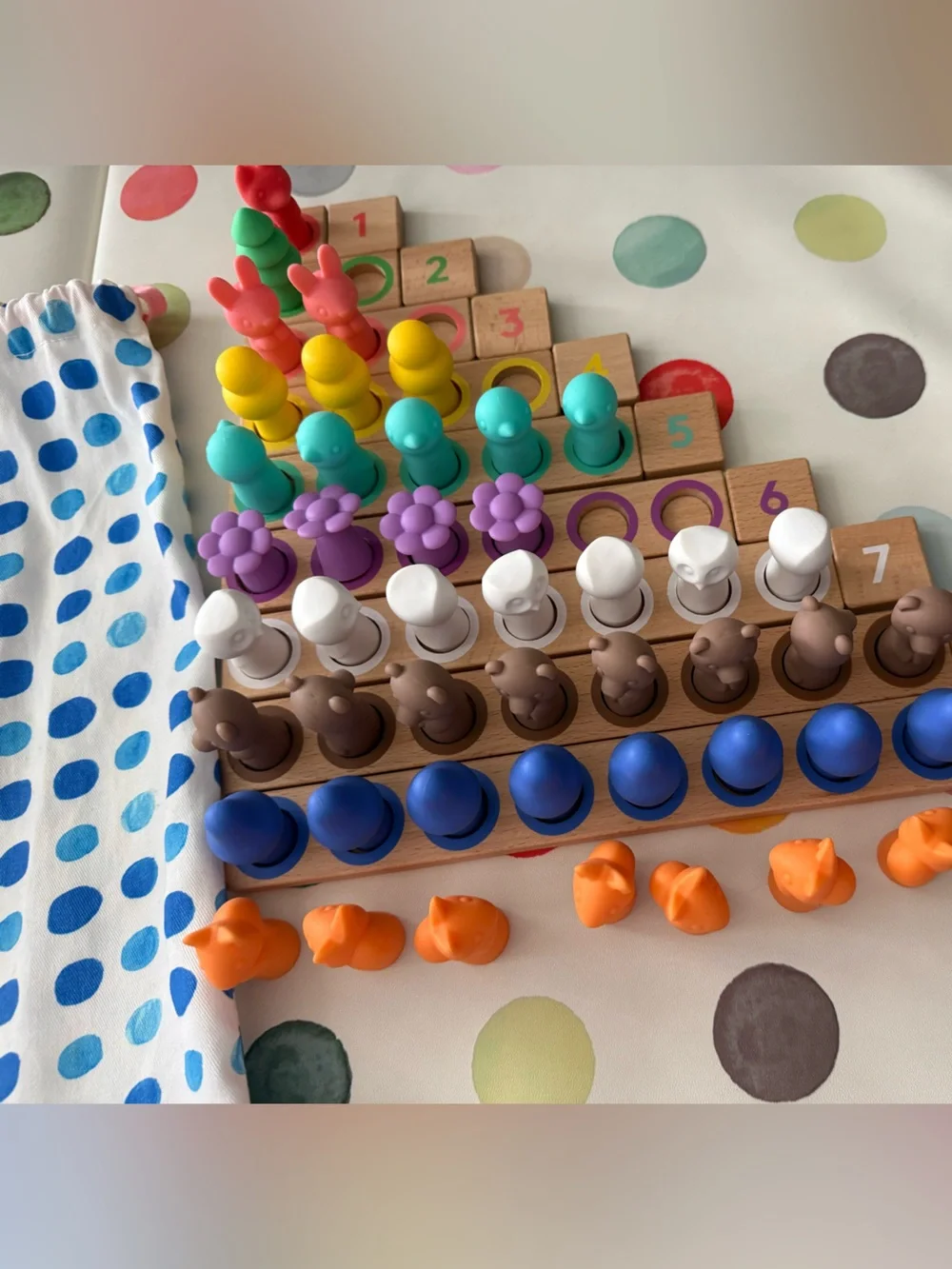Lovevery. Montessori Math Bars & Number Tiles - not completed